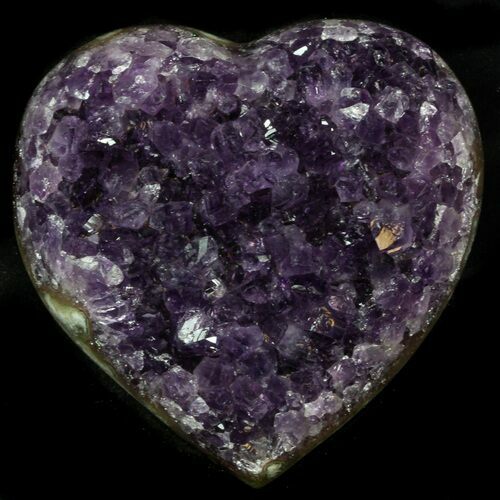Purple Amethyst Crystal Heart - Uruguay #34384